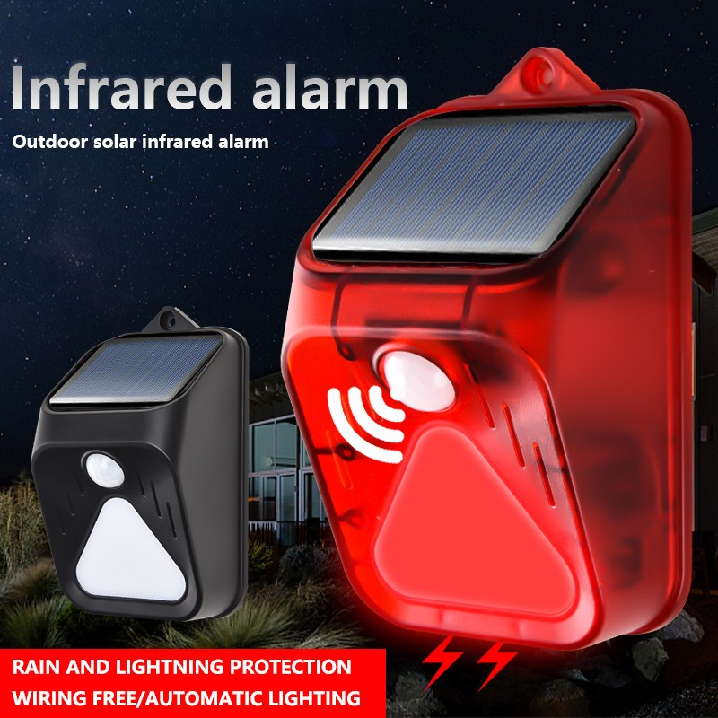Home Security Yard Sensors - تعمل بالطاقة الشمسية إنذار مقاوم للماء