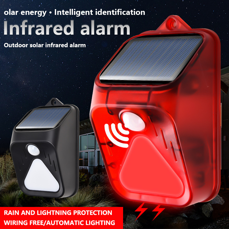 Home Security Yard Sensors - مقاوم للماء تعمل بالطاقة الشمسية إنذار