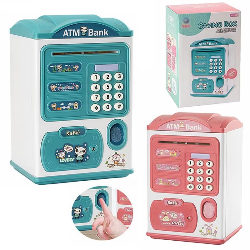 Safe Box Digital - جميل الكرتون بصمة البنك التلقائي النقدية