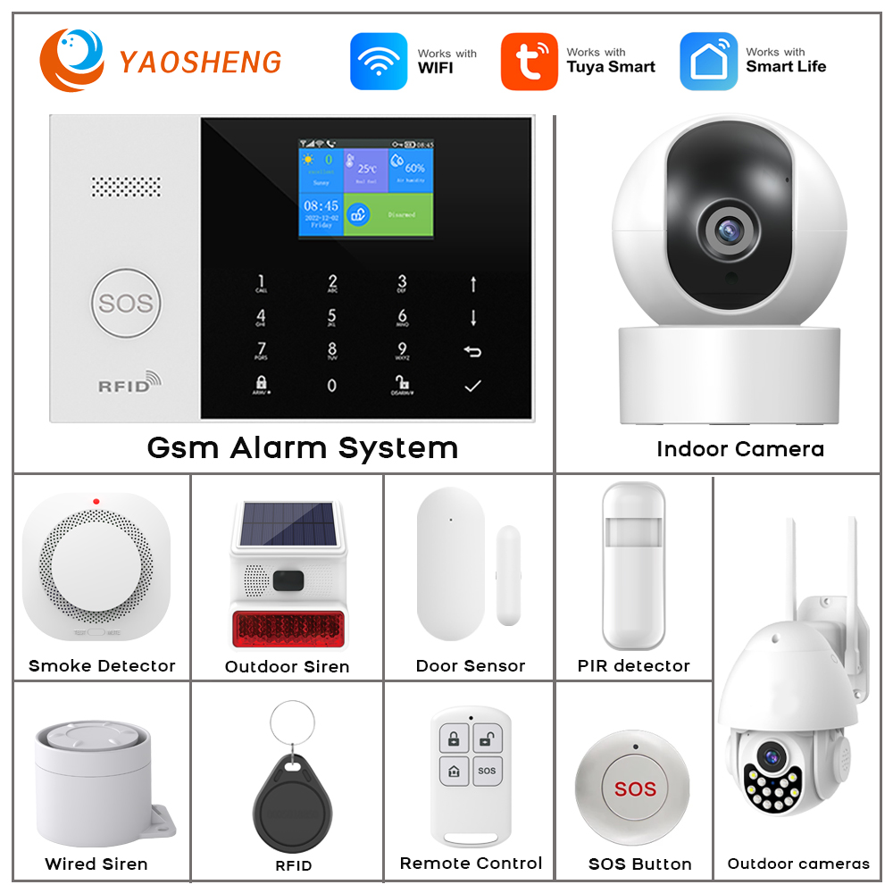 نظام إنذار 4G أمن المنزل إنذار - مراجعة Home Security No Wifi وسعره