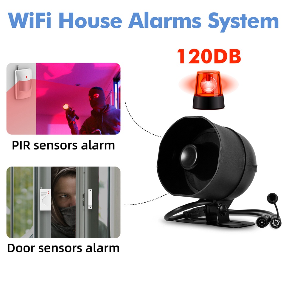 KERUI 120db نظام إنذار صفارة ا - مراجعة Home Security No Wifi وسعره