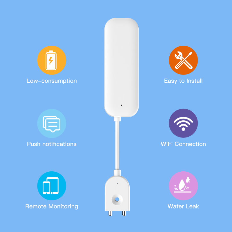 Tuya WiFi زيجبي استشعار المياه - مراجعة Home Security Tools وسعره