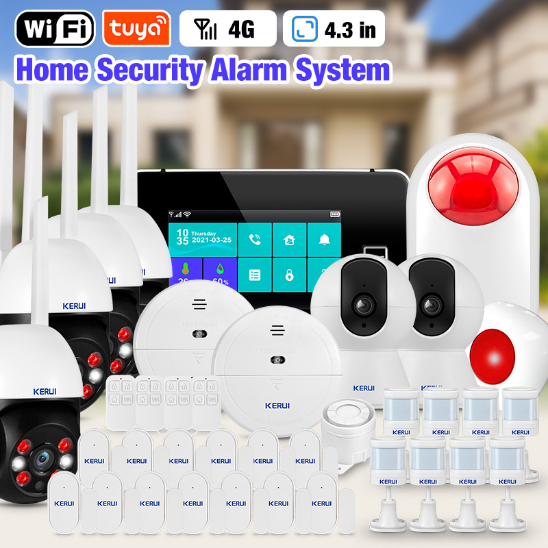 KERUI 4.3 بوصة تعمل باللمس نظا - مراجعة Home Security No Wifi وسعره