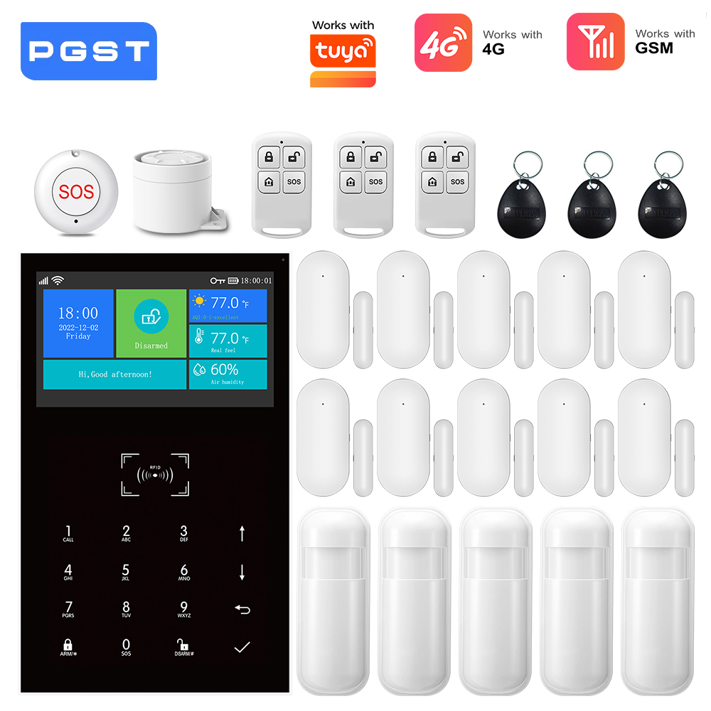 نظام إنذار 4G GSM واي فاي يعمل - مراجعة Home Security No Wifi وسعره